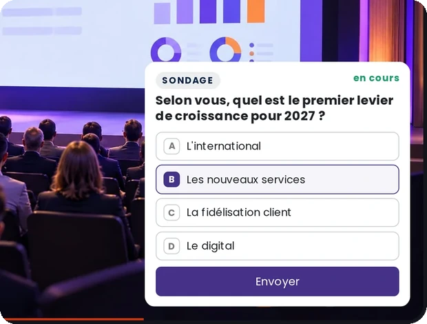 Panneau de réponse posé sur le lecteur du Direct